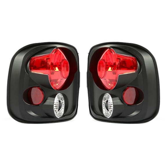 Geelife For Sierra Silverado Stepside Black Rear Tail Brake Lights Lamp Left+Right