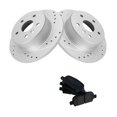 thumbnail image 1 of Geelife For Toyota 2000-2004 Avalon Rear Ceramic Brake Pad & 2 Performance Rotor Kit, 1 of 9
