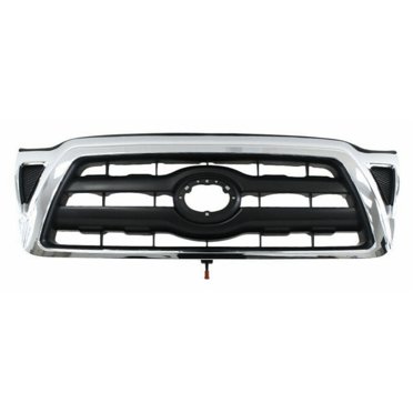 Front Grille For Toyota Tacoma 2005-2011 – Chrome Shell With Black Insert, Direct Replacement