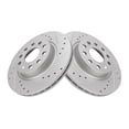thumbnail image 1 of Geelife For Volkswagen 2011-2018 Jetta Front Drilled Slotted Coated Brake Rotor Set, 1 of 5