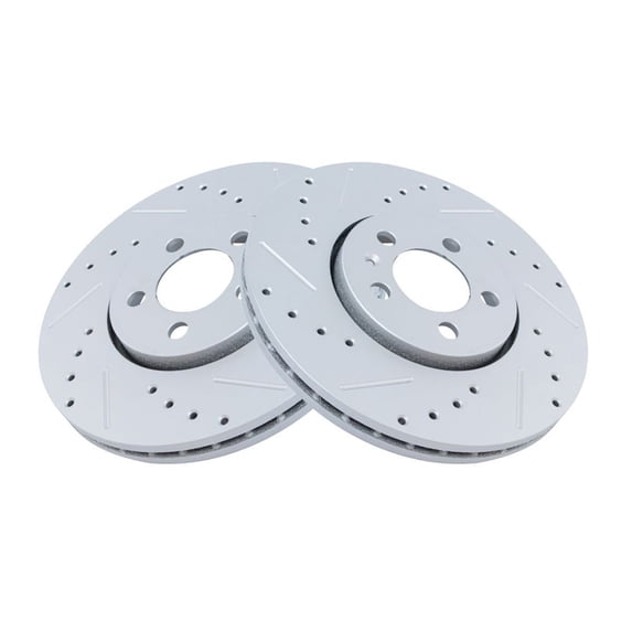 Geelife For Volkswagen Beetle Golf Jetta Brake Rotor Drilled & Slotted G-Coated Front