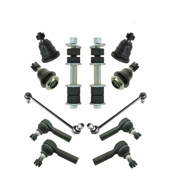 Geelife For Xterra 12-pc Upper Lower Ball Joints Inner Outer Tie Rod End Sway Bar Set