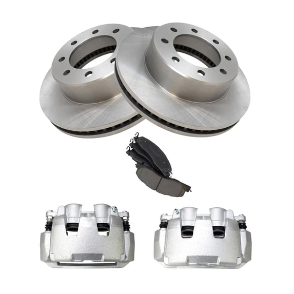 Geelife Front Brake Calipers Ceramic Pads & Rotors Fits 2012 Ram 1500