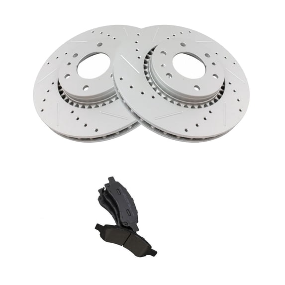 Geelife Front Brake Pad Performance Rotor Kit Metallic w/Chemicals