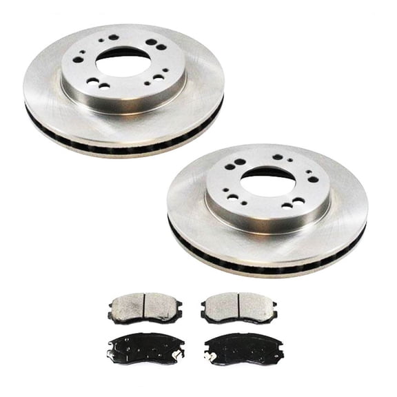 Geelife Front Brake Rotors & Brake Pads for Mitsubishi Eclipse Spider GS 2.4L 96-June
