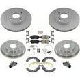 thumbnail image 1 of Geelife Front Brake Rotors Ceramic Pads & Rear Drums Shoes Fits Ford Fiesta SE 2011-2019, 1 of 5