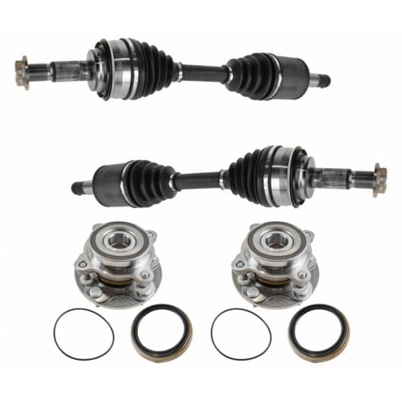 Geelife Front CV Axle Shaft Assembly Wheel Hub Bearing Set 4pc For Toyota Sequoia Tundra