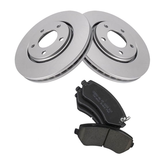 Geelife Front Ceramic Brake Pad & Coated Rotor Kit For 2001-2007 Chrysler Dodge Minivan