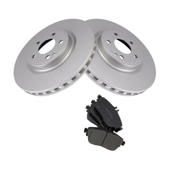 Geelife Front Ceramic Brake Pad & Coated Rotor Kit w/Chemicals for MB CLA250 GLA250