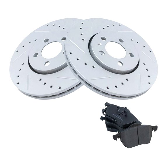 Geelife Front Ceramic Brake Pad & Performance Rotor Kit for VW Jetta Beetle Golf