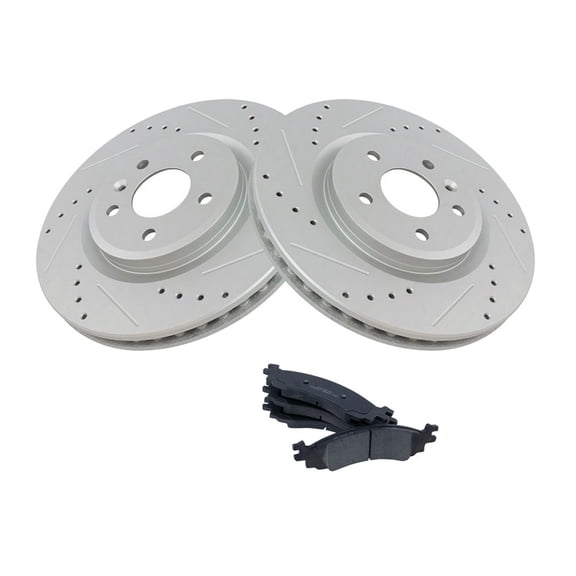 Geelife Front Ceramic Brake Pad & Performance Rotor Set Kit For 10-12 Ford Taurus SHO