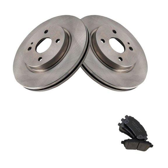 Geelife Front Ceramic Brake Pad & Rotor Kit For 2013-2014 Mazda 2 Hatchback w/Fluids