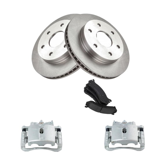 Geelife Front Ceramic Brake Pads Rotors & Calipers Kit for GM Truck