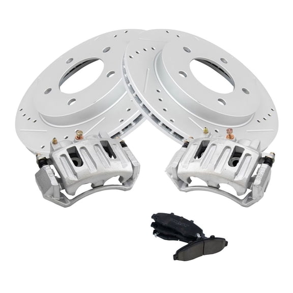Geelife Front Ceramic Pads Performance Rotors & Caliper Kit For 1997-2001 F-150 5 Lug