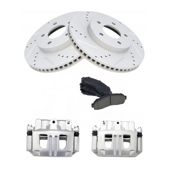 Geelife Front Ceramic Pads Performance Rotors & Calipers Kit for Equinox Torrent Vue