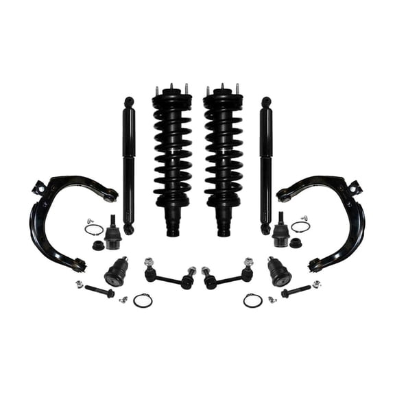 Geelife Front Complete Strut & Spring Assembly + Shock + Control Arm Steering Chassi Kit