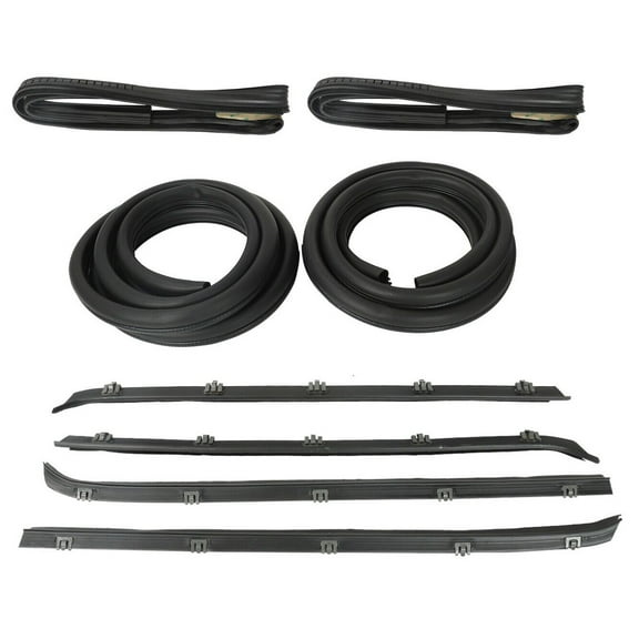Geelife Front Door Window Run Sweep Felts Weatherstrip Seals Kit Set