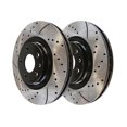 thumbnail image 1 of Geelife Front Drilled Slotted Brake Rotors 2 for Lincoln MKZ 2013-2020 Ford Fusion, 1 of 9
