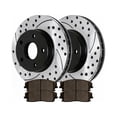 thumbnail image 1 of Geelife Front Drilled Slotted Brake Rotors Ceramic Pads Kit For 2005-2013 Chrysler Dodge, 1 of 8