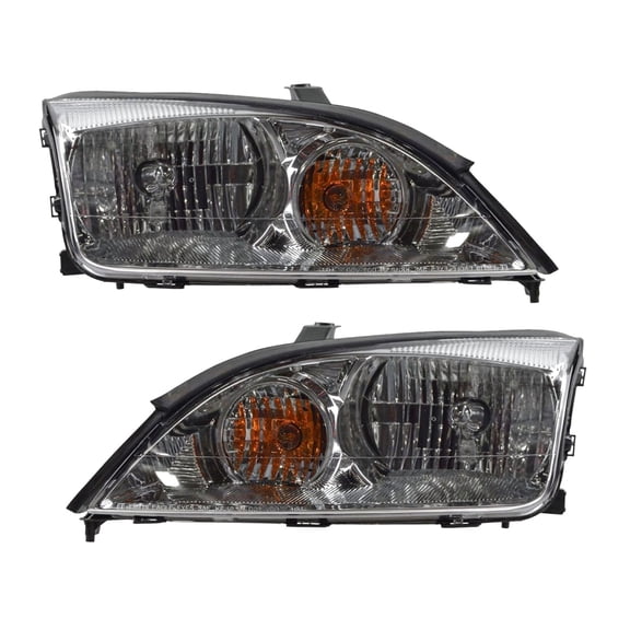 Geelife Front Headlights Headlamps Lights Lamps Set For Ford 2005-2007 Focus ZX4