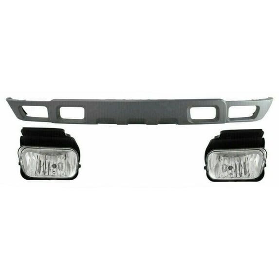 Geelife Front Lower Valance + Fog Lights For Avalanche Classic Silverado