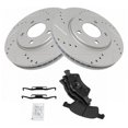 thumbnail image 1 of Geelife Front Performance Drilled & Slotted Rotor & Posi Metallic Brake Pad Kit, 1 of 8