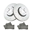 thumbnail image 1 of Geelife Front Posi Ceramic Brake Pad & Performance Drilled Slotted Rotor Kit, 1 of 7