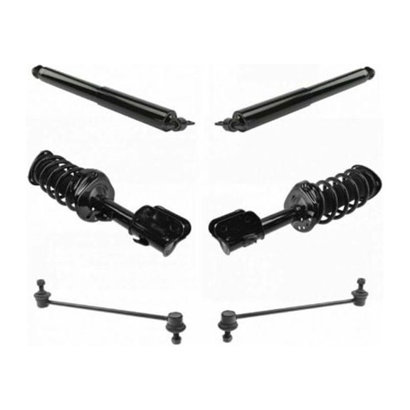 Geelife Front Rear Complete Quick Loaded Strut Spring Assembly Shock Sway Link Kit 6pc