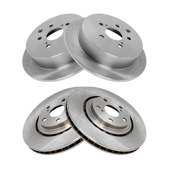 Geelife Front & Rear Disc Brake Rotor Kit Set of 4 for Sienna Highlander RX350 RX450