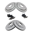 thumbnail image 1 of Geelife Front Rear Posi Ceramic Brake Pad Performance Drilled Slotted Rotor Kit, 1 of 7