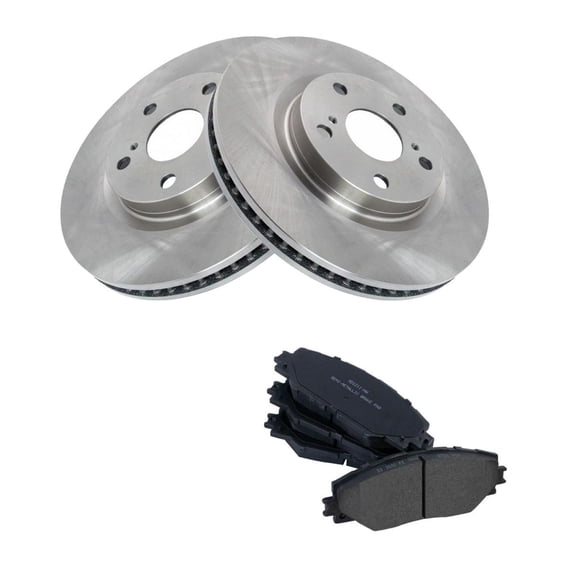 Geelife Front Semi-Metallic Brake Pad Set & Rotor Set for tC Matrix Rav4 Vibe
