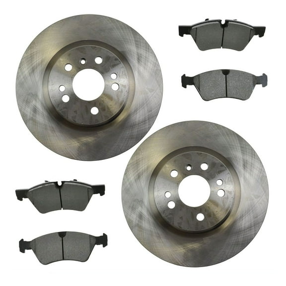 Geelife Front Semi Metallic Disc Brake Pad & Rotor Kit Set For Mercedes-Benz ML