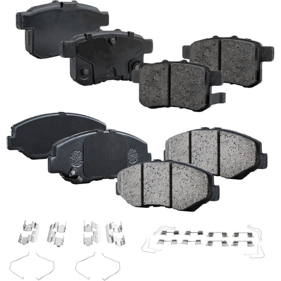 Geelife Front and Rear Ceramic Brake Pad Set For 08-12 Accord Sedan 08-12 Accord Coupe
