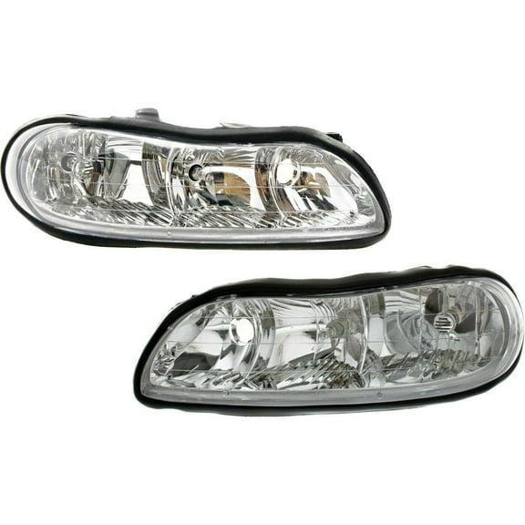 Geelife Halogen Headlight Set For Classic Malibu Cutlass Left & Right w/Bulb(s) Pair