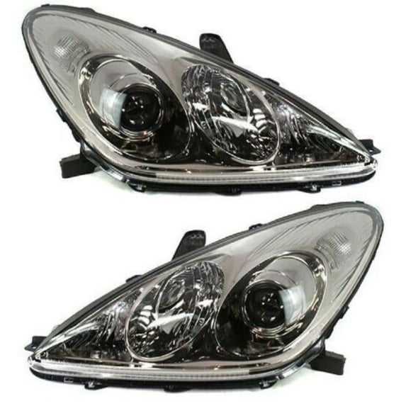 Geelife Halogen Headlights Headlamps Left & Right Pair Set For 2005-06 ES330 Base Sedan