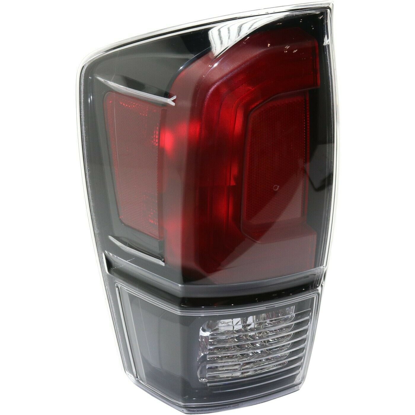 Geelife Halogen Tail Light For Toyota 17-19 Tacoma Left Clear/Red w/ Blk Interior/Bulbs