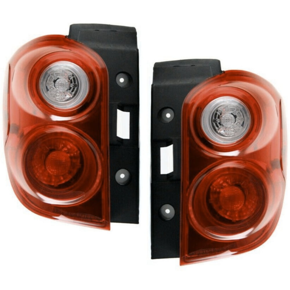 Geelife Halogen Tail Light Set For 10-15 Chevrolet Equinox Clear/Red w/ Bulbs 2Pcs