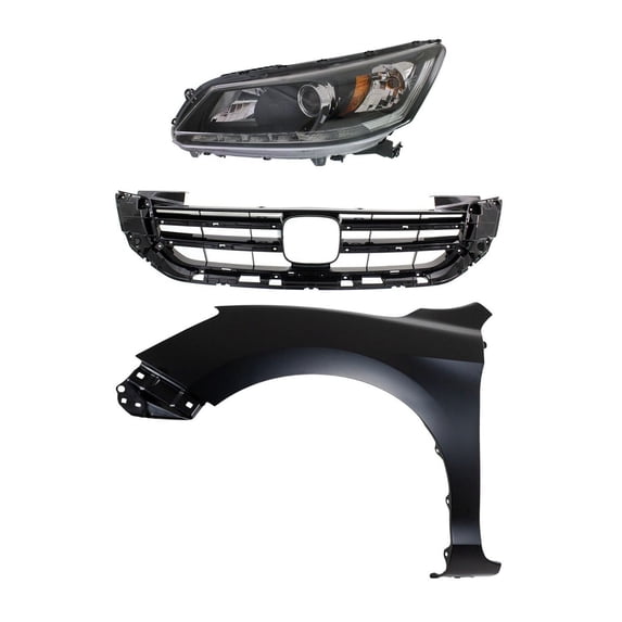 Geelife Headlight Driving Head light Headlamp Kit Driver Left Side Hand Sedan for Accord