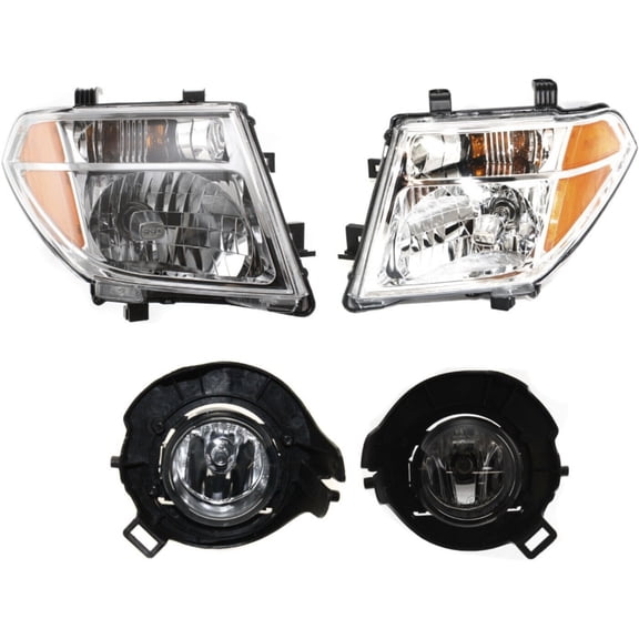 Geelife Headlight Kit For 2005-2008 Frontier 2005-2007 Pathfinder Left and Right 4Pc
