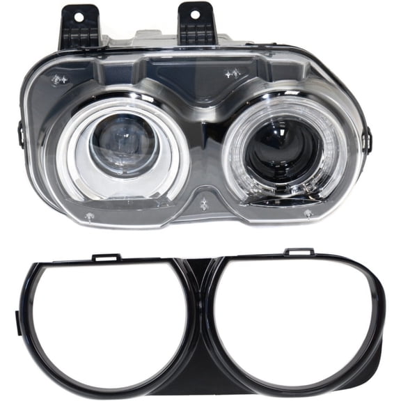 Geelife Headlight Kit For Dodge 2015-2022 Challenger Driver Side Clear Lens Halogen