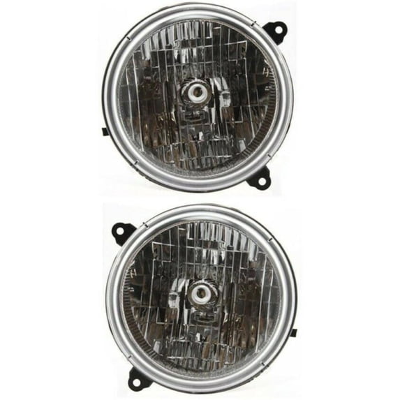 Geelife Headlight Set For 03-04 Liberty Sport Utility Driver and Passenger Side w/ bulb