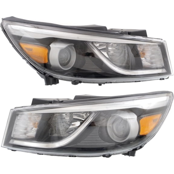 Geelife Headlight Set For 15-18 Sedona Mini Passenger Van Left and Right With Bulb 2Pc