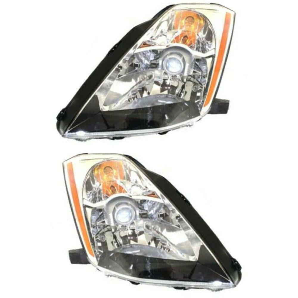 Complete Headlight Set For 2003-2005 Dodge Stratus Coupe - Left & Right With Bulbs (DOT/SAE)