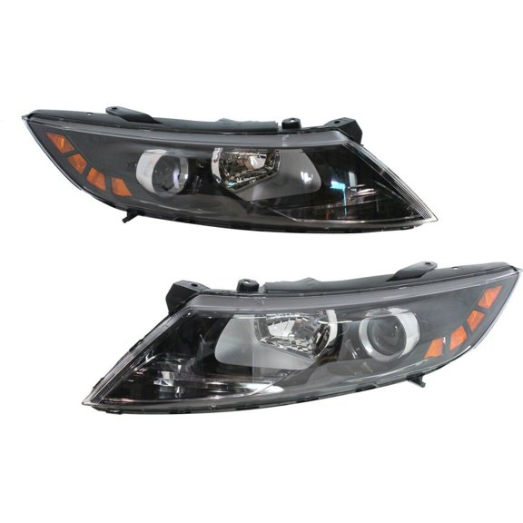 Geelife Headlight Set For 2011-13 Optima Sedan Left and Right With Bulb 2Pc