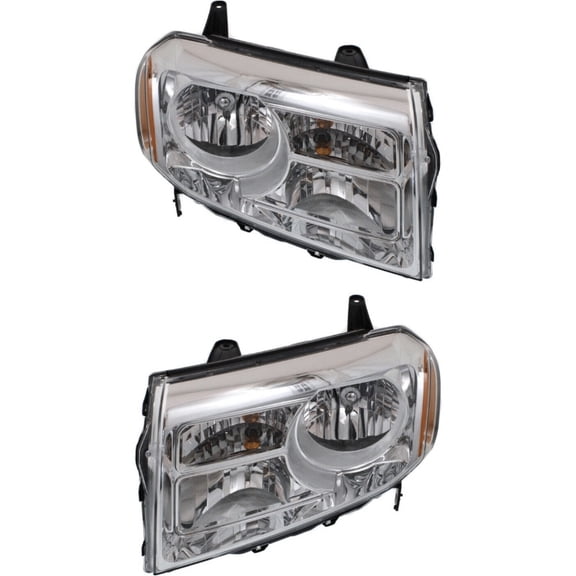 Geelife Headlight Set For Honda 2012-2015 Pilot Left and Right With Bulb 2Pc