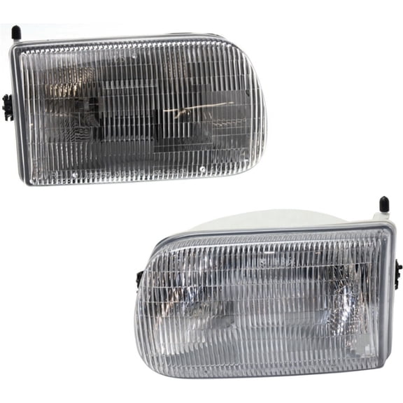 Geelife Headlight Set For Mazda B2300 B3000 B4000 Left and Right With Bulb 2Pc