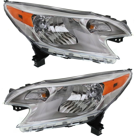 Geelife Headlight Set For Nissan 14-16 Versa Note Hatchback Left and Right With Bulb 2Pc