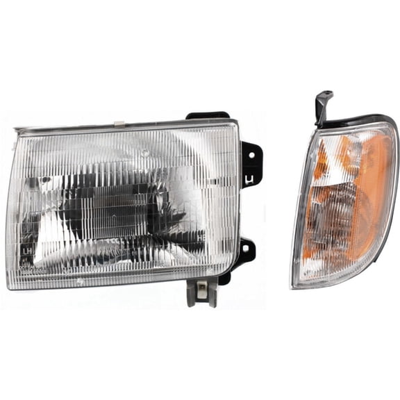 Geelife Headlight and Corner Light Kit For Frontier Xterra Left Made Up To 09/99