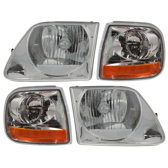 Geelife Headlights & Corner Parking Lights Kit Set For Ford Lightning Style
