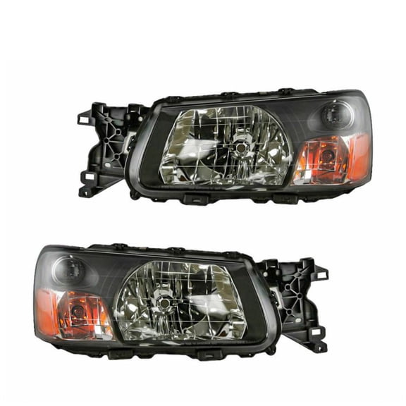Geelife Headlights Headlamps Left & Right Pair Set For Subaru 2003-2004 Forester